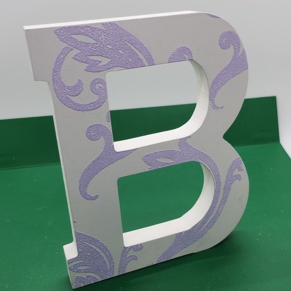 Hand Stamped Wooden Letter B - Picture 5 of 7